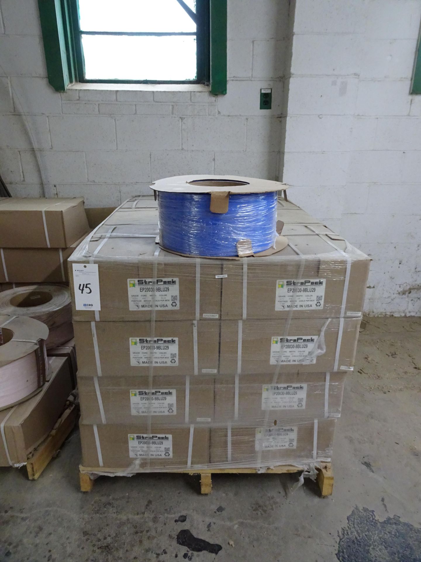 (1) Pallet w/ (24) Boxes of StraPack Blue Banding Straps