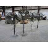 Lot: (4) Pedestal Fans