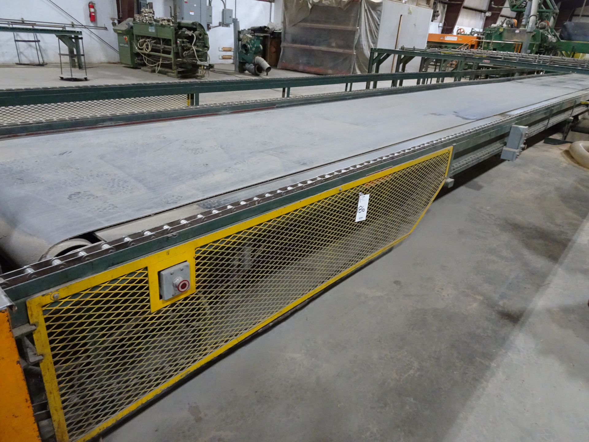 60' x 10' Wood Drag Chain and Belt , Location: DM Room
