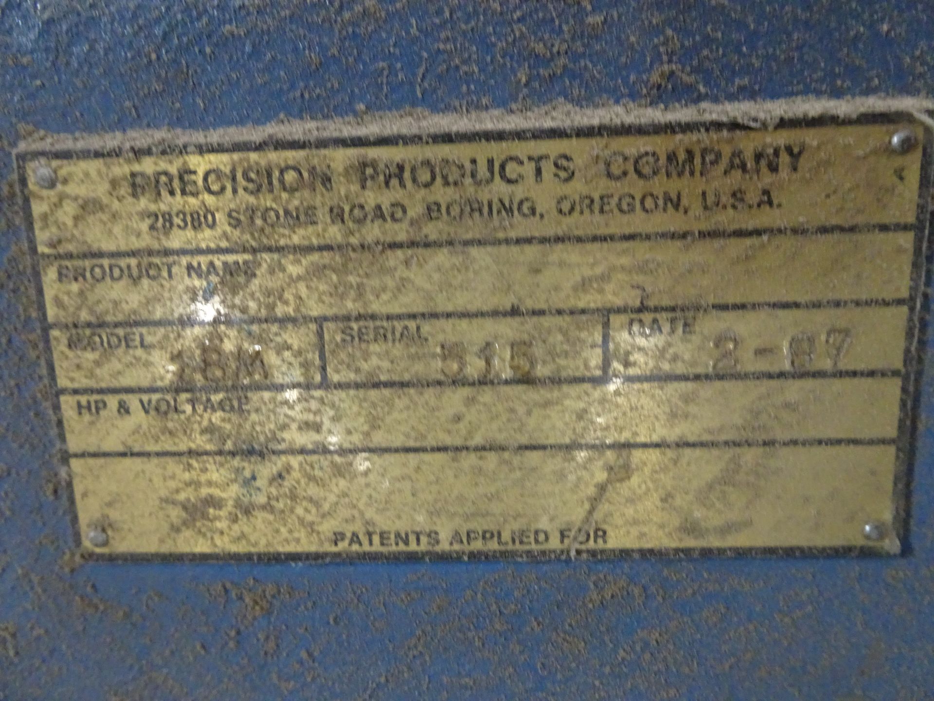 1997 Precision Upcut Saw - Image 3 of 3