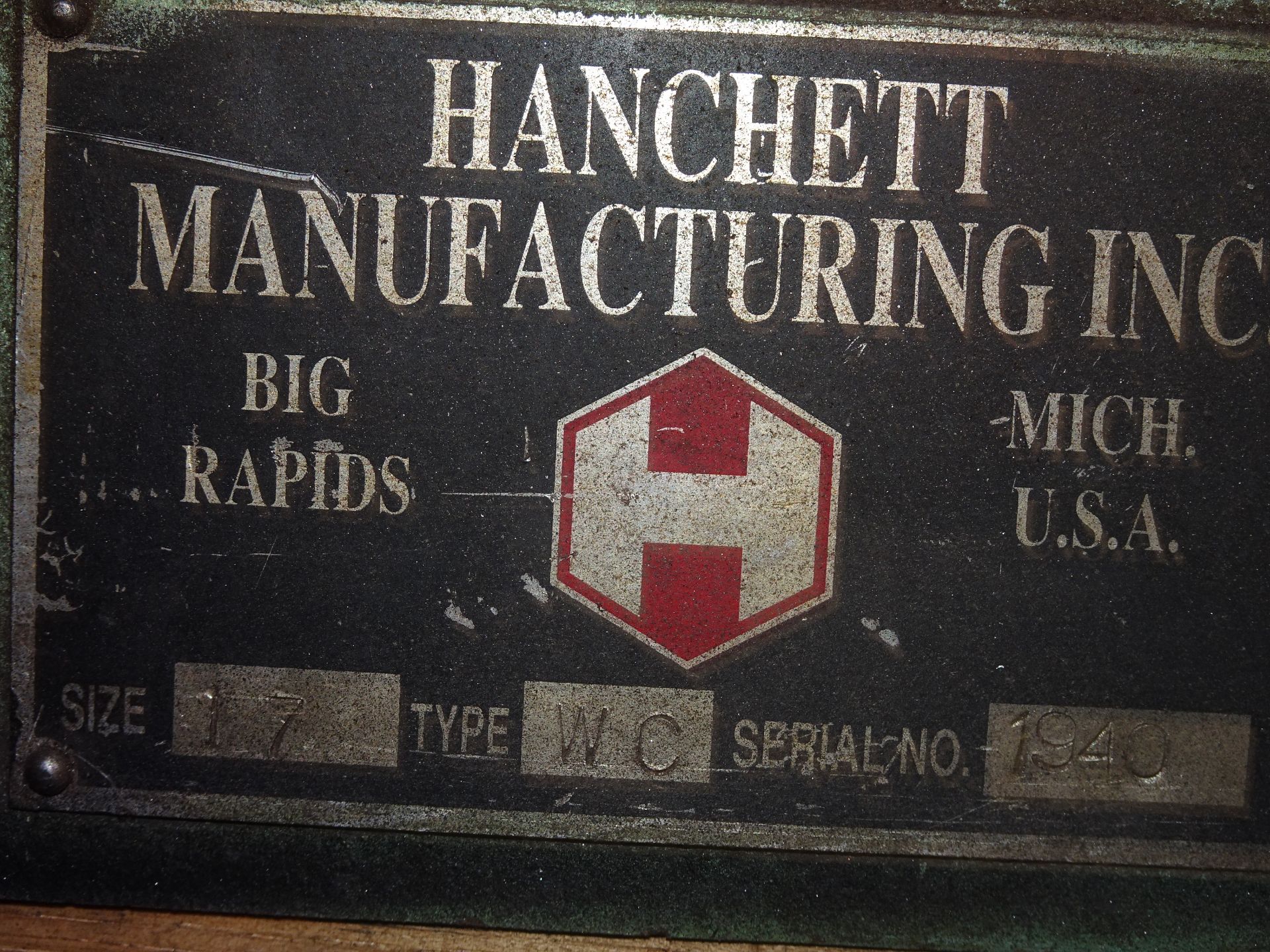Hanchett 17" Manual Hammer Rework Station Bandsaw Tension Straightener - Image 5 of 7