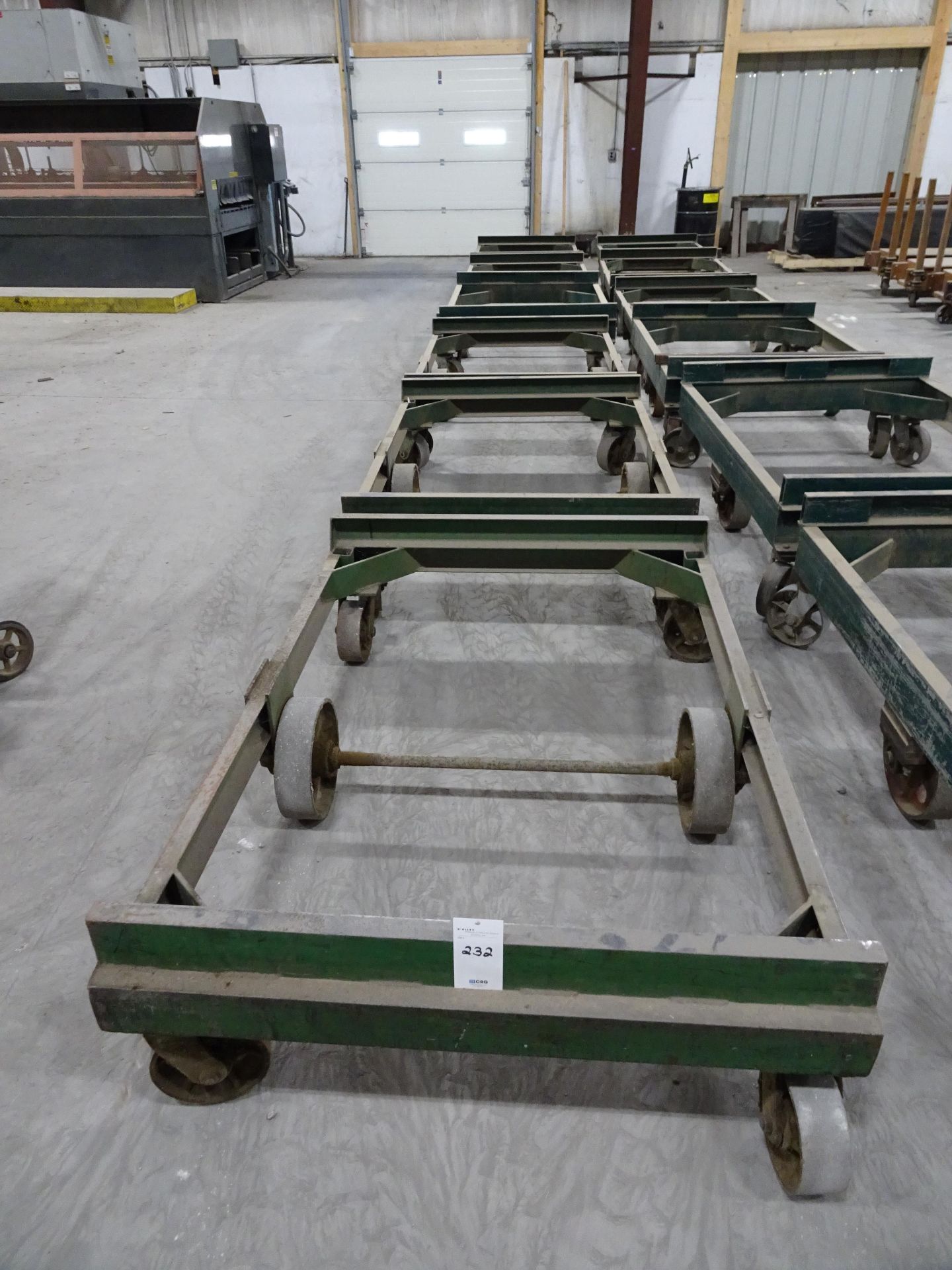 Lot: (6) 6' x 4' Steel Transfer Carts