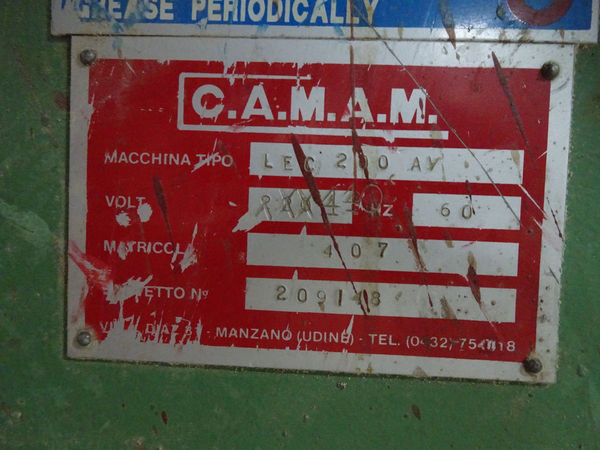 CAMAM Model LEC200AY Belt Sander - Image 2 of 2