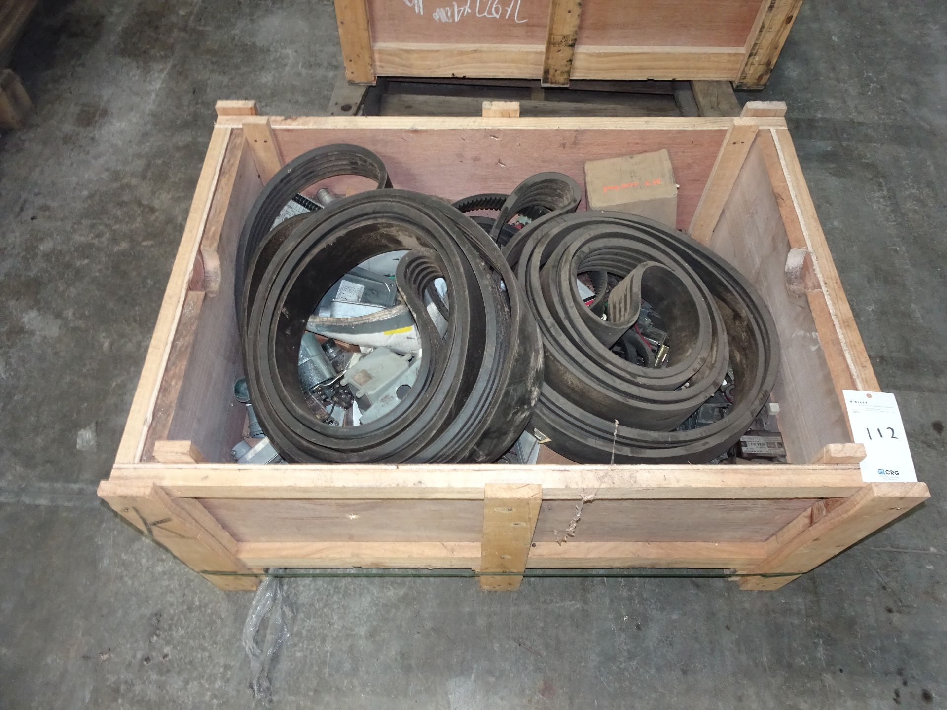 Lot: (2) Crates of Assorted Wide Wheel Belts