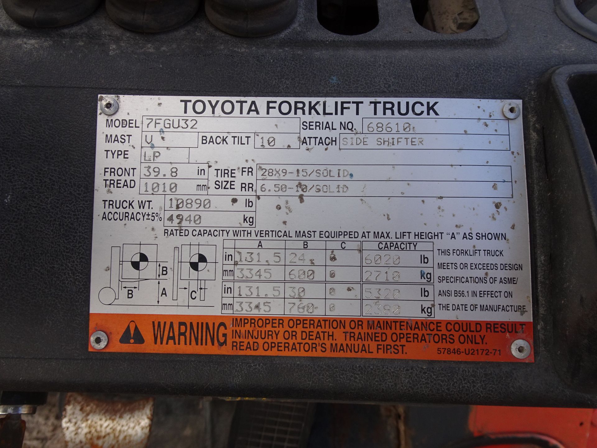 Toyota Model Forklift - Image 3 of 4