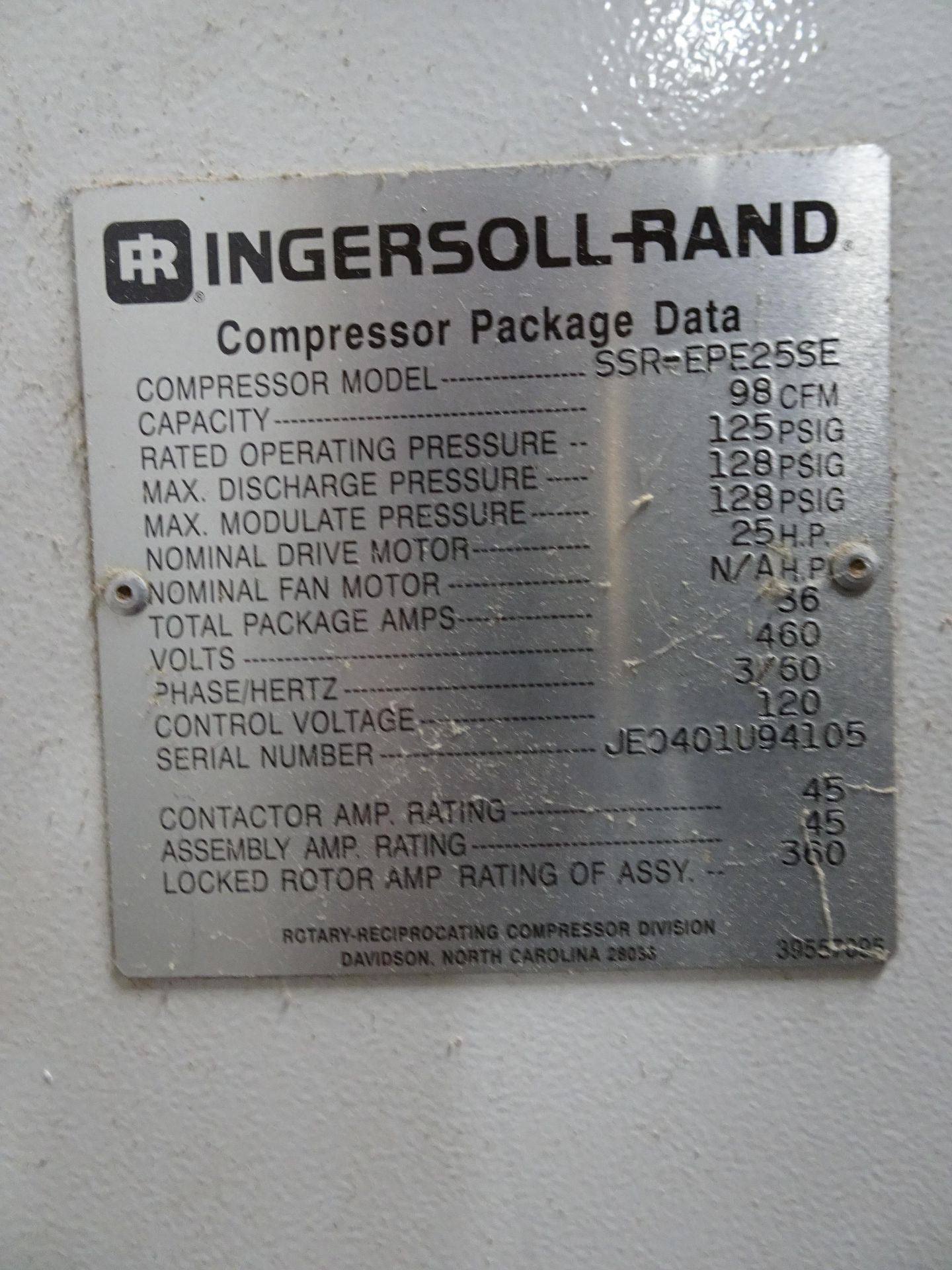 Ingersoll Rand Model Air Compressor - Image 6 of 6