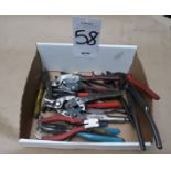 Large assortment of pliers and snips