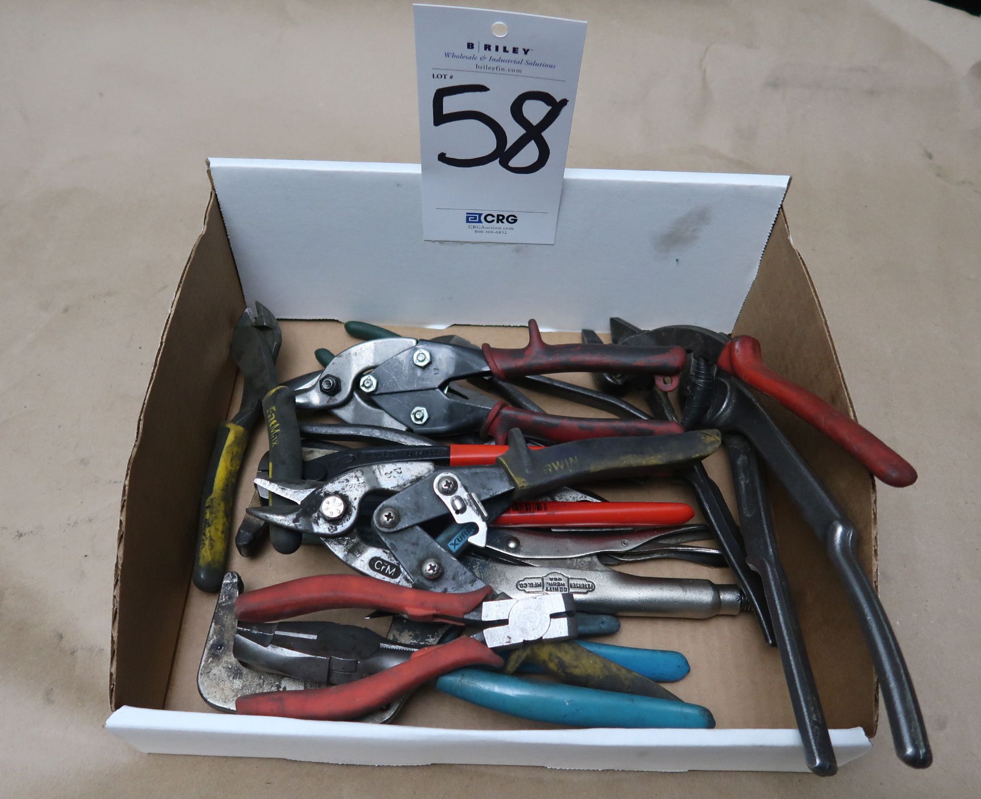 Large assortment of pliers and snips