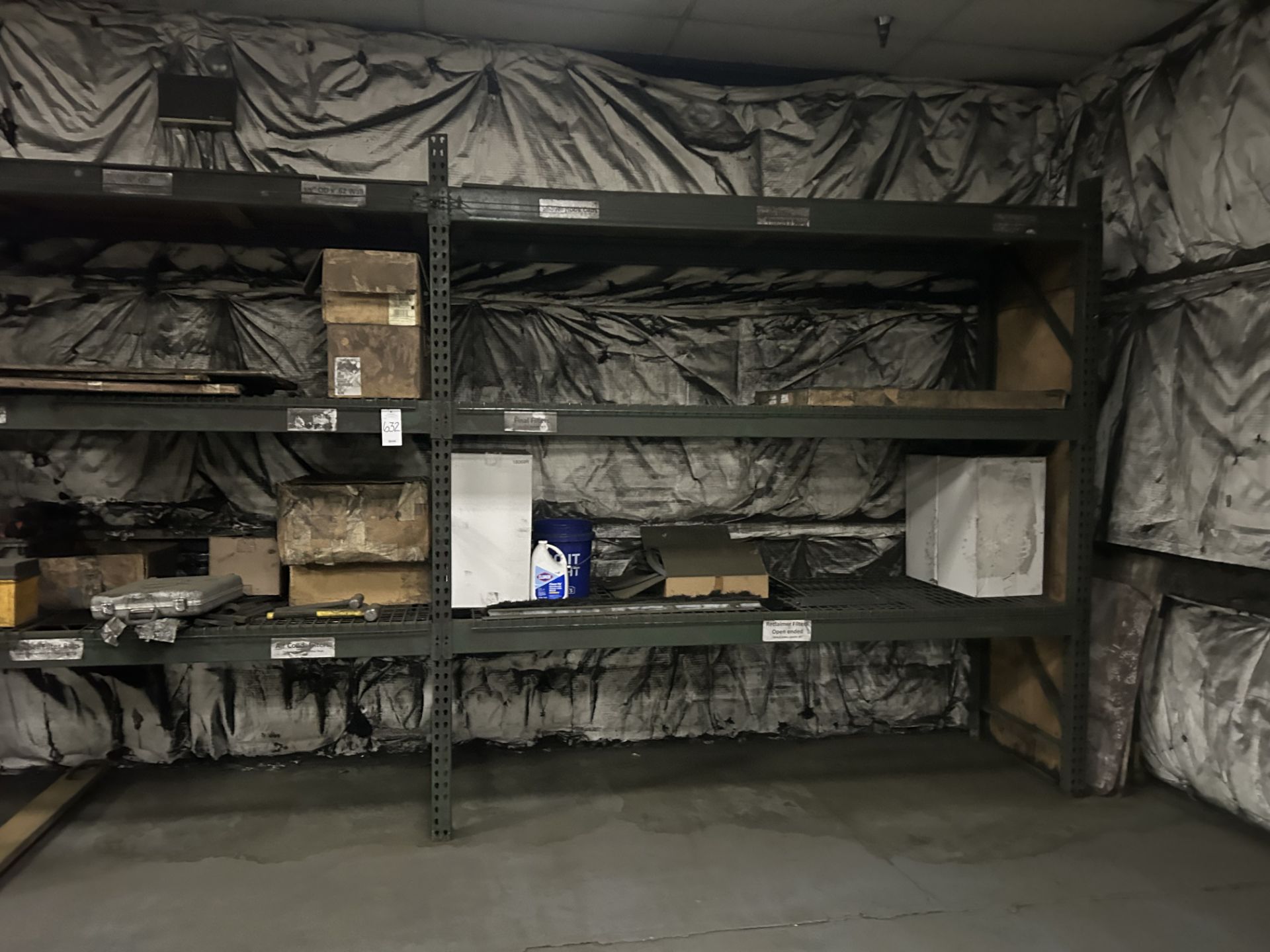 (2) sections of pallet racking with contents - Image 2 of 2