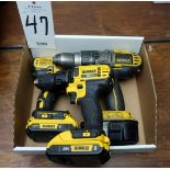 (3) DeWalt Model DCD791, DCD780, DCD950 Cordless Drills