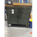 2 door shop cabinet with hardness tester accessories