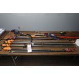 Large assortment of bar and C Clamps