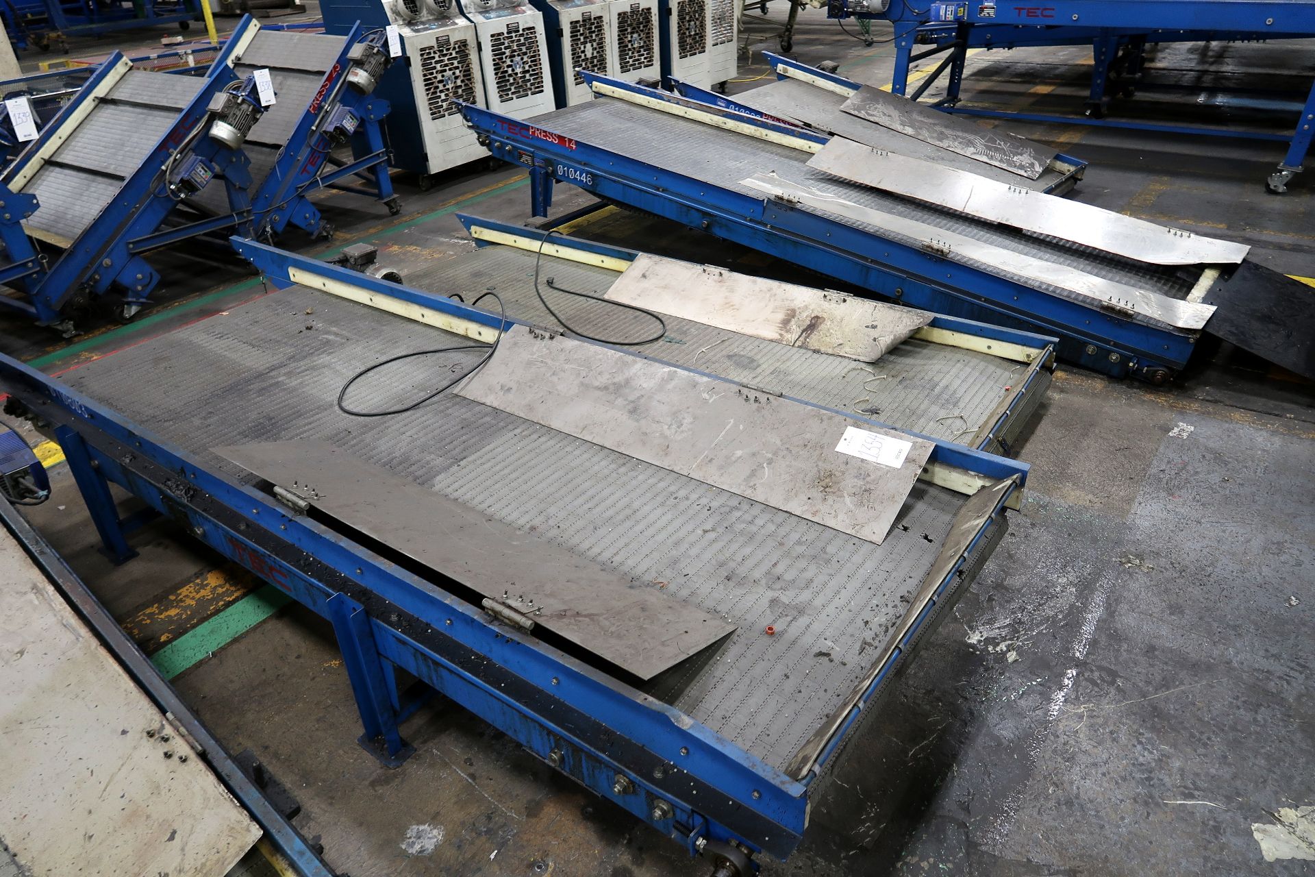 (4) sectors of inclined mesh belt conveyor