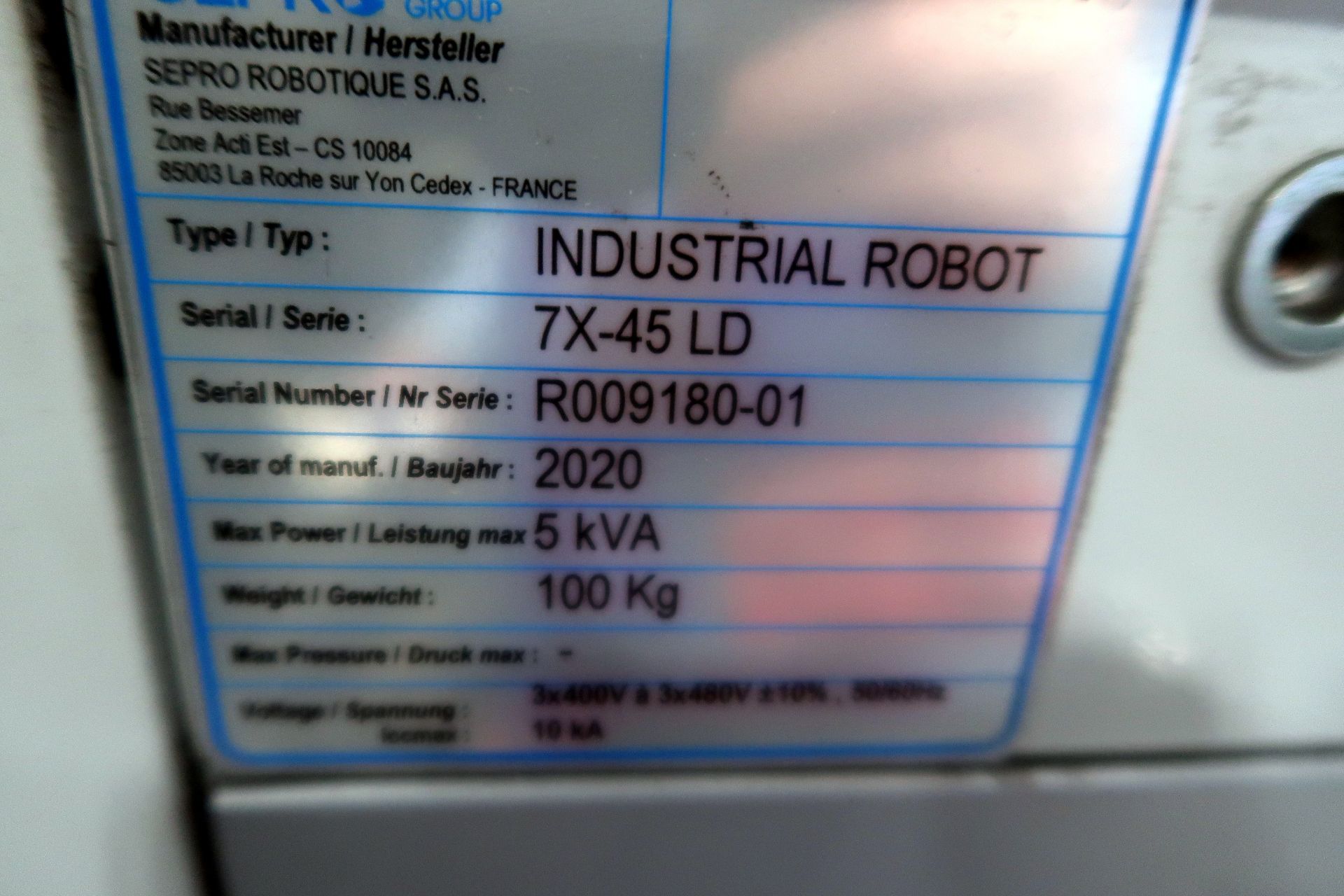 2020 Sepro Robot Model 7X-45 LDll 29 - Image 4 of 7