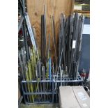 Metals storage rack and metal inventory