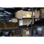 Contents of pallet racking; large assortment of electric motors