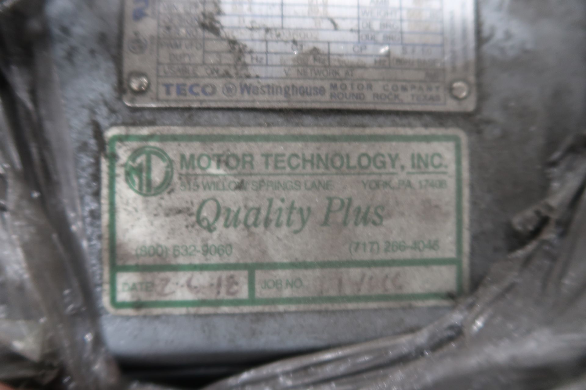 Teco Westinghouse motor - Image 2 of 3