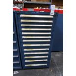 13 drawer Vidmar roller bearing tool cabinet with contents;