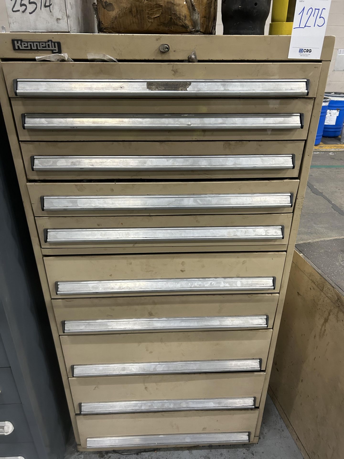 10 drawer Vidmar Cabinet w/ contents