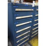 7 drawer Vidmar roller bearing tool cabinet with contents;