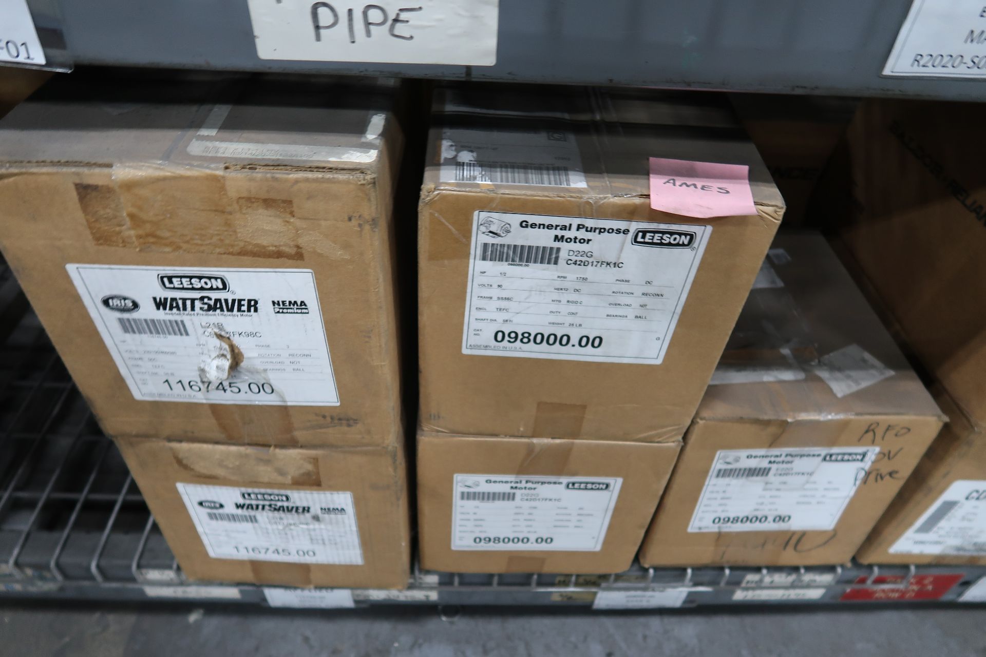 Contents of pallet racking; large assortment of electric motors - Image 5 of 11