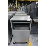 (5) rolling metal shop cabinets