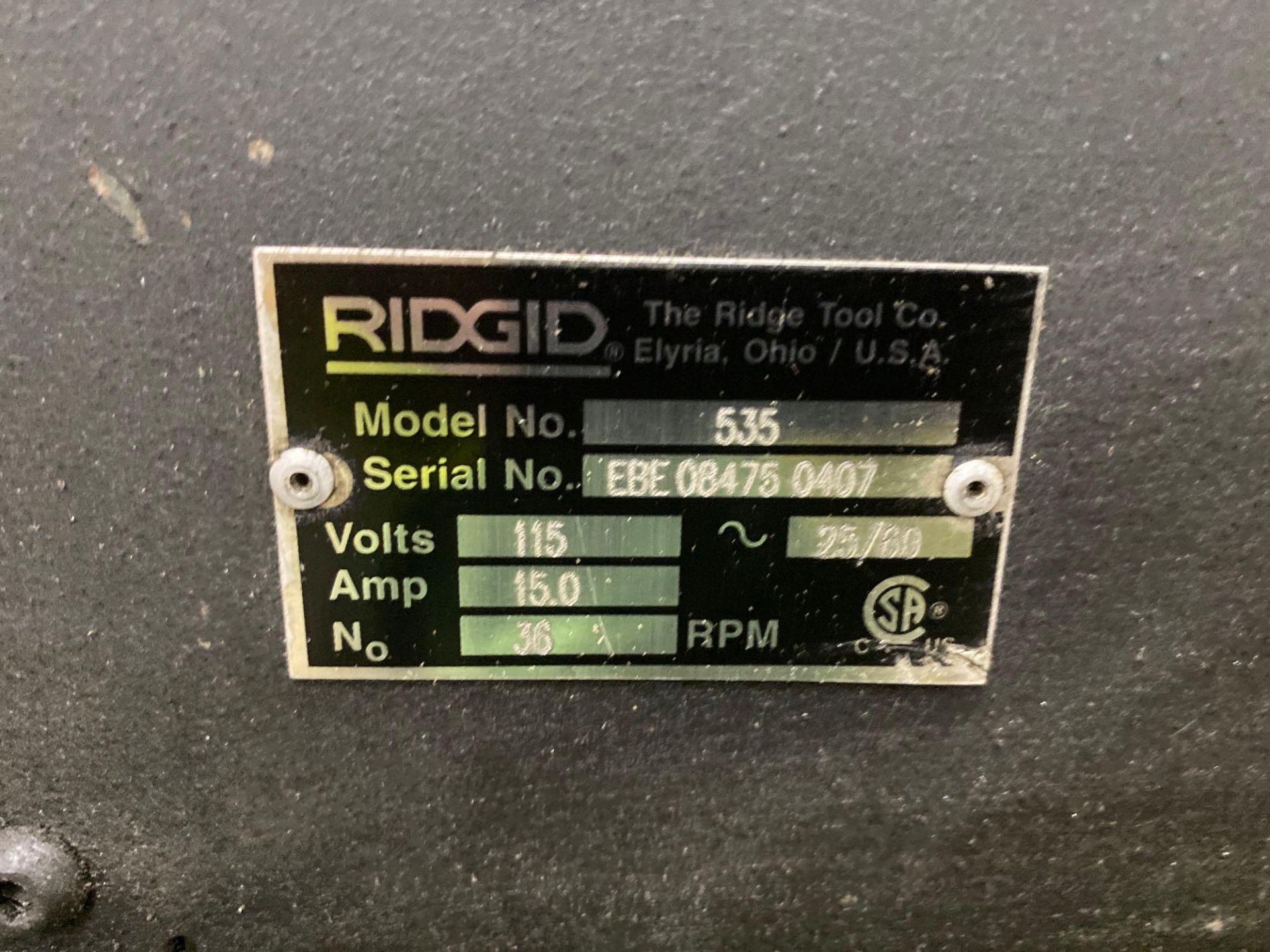 Rigid 535 Pipe Threading Machine - Image 2 of 4