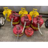 Lot Justrite Type II Safety Cans