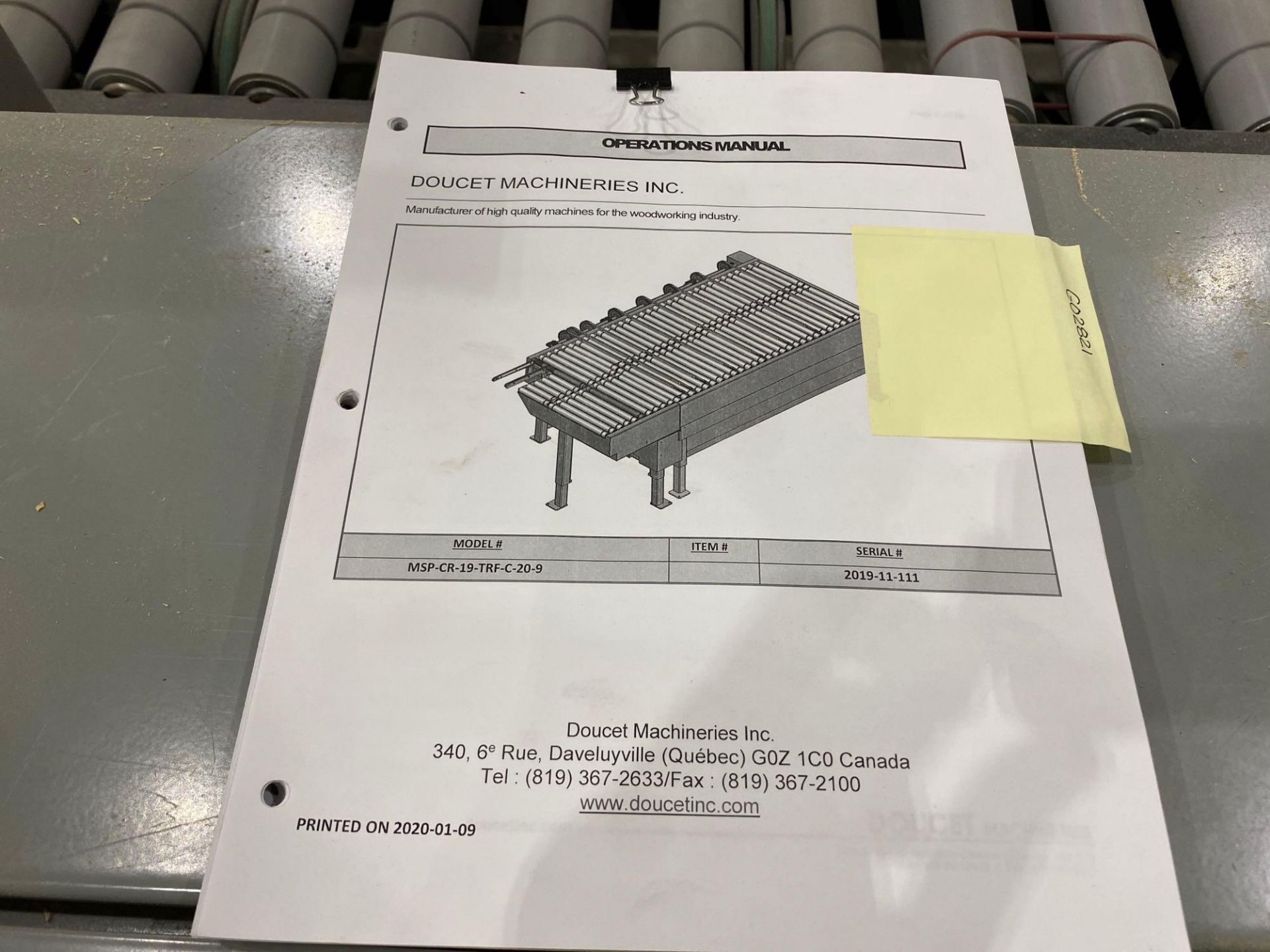 2019 Doucet MSP-CR-19-48-15-TRF-C-8-7 Conveyor - Image 4 of 6