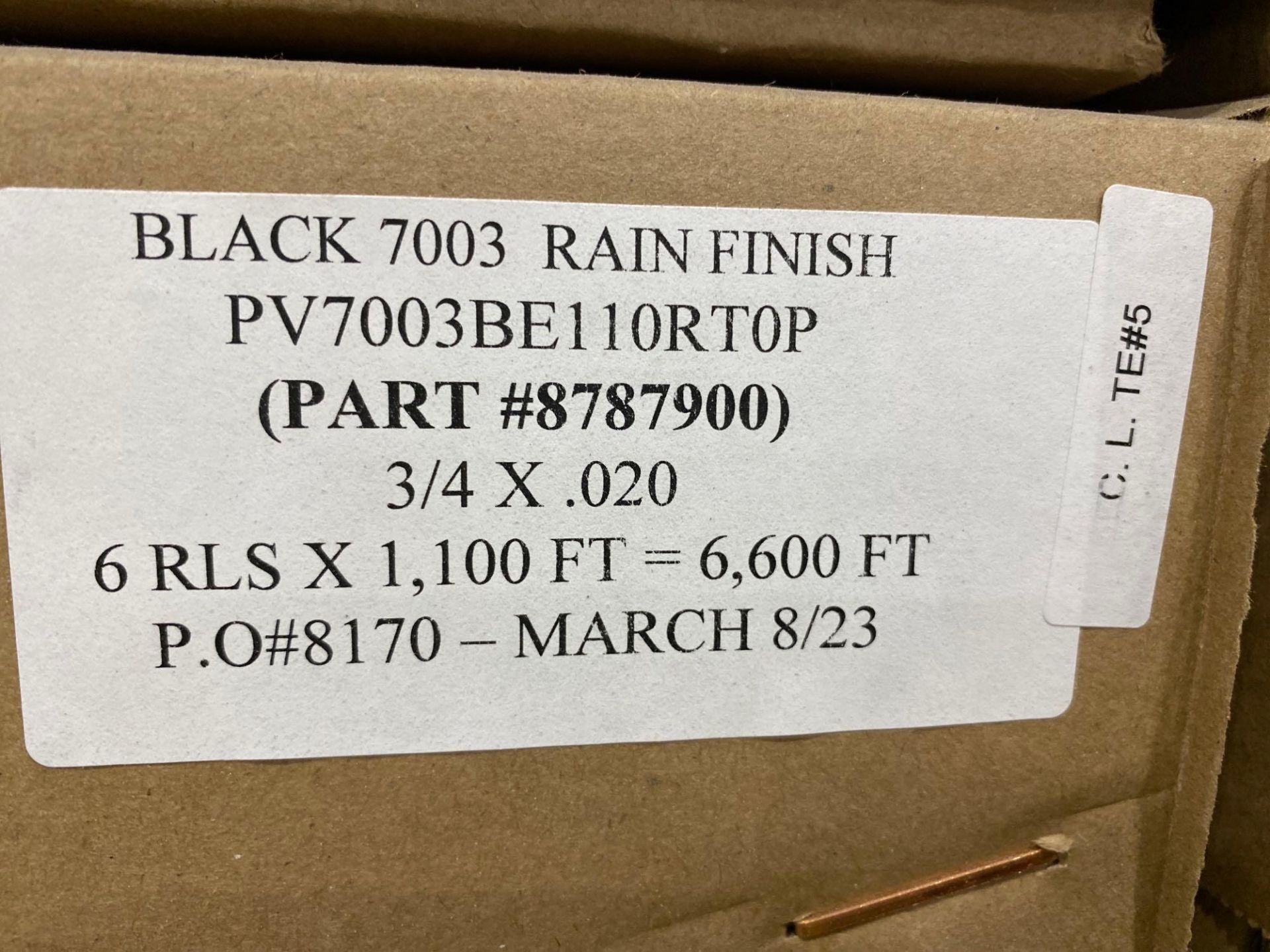 3/4 Black 7003 Rain Finish Edgebanding PV7003BE110RT0P / Part 8787900 - Image 3 of 3