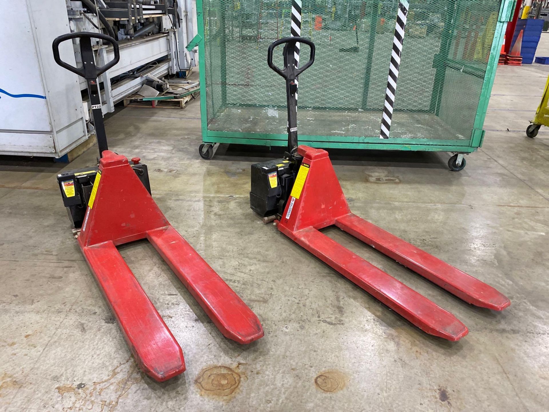 Assorted Global Industrial Electric Pallet Trucks