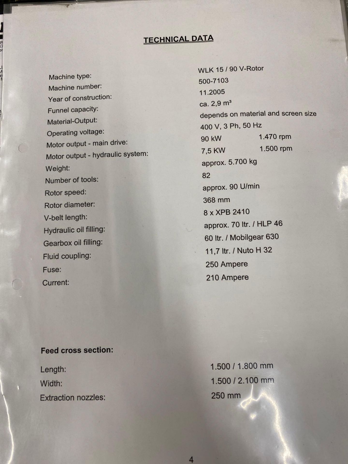 2006 Weima WLK 15/90 Top-Loading V-Roto Grinder - Image 3 of 11