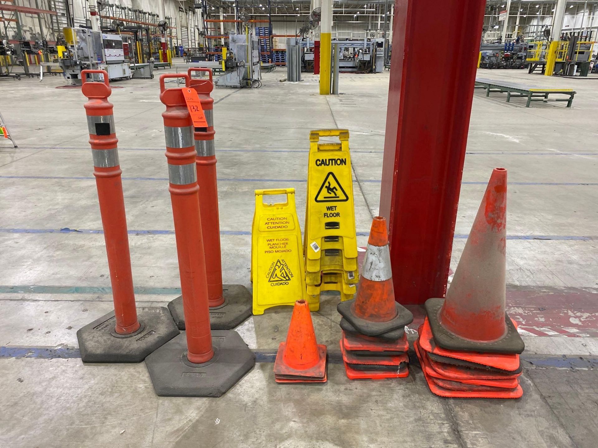 Assorted Safety Cones &amp; Wet Floor Stands