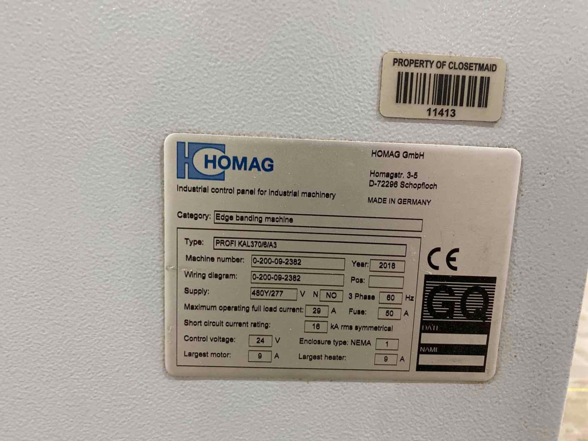 2018 Homag PROFI KAL370/6/A3 CNC Edge Bander - Image 8 of 11