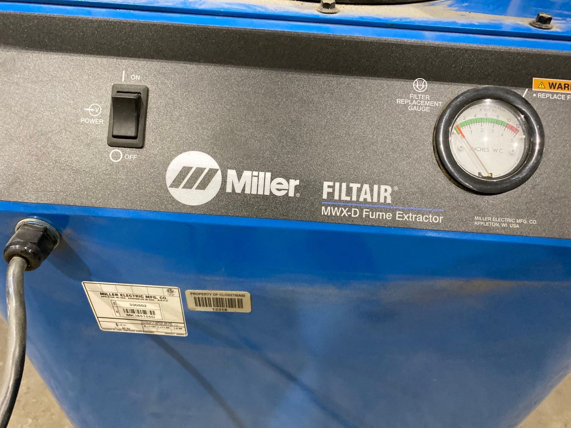 Miller Filtair MWX-D Fume Extractor - Image 2 of 3