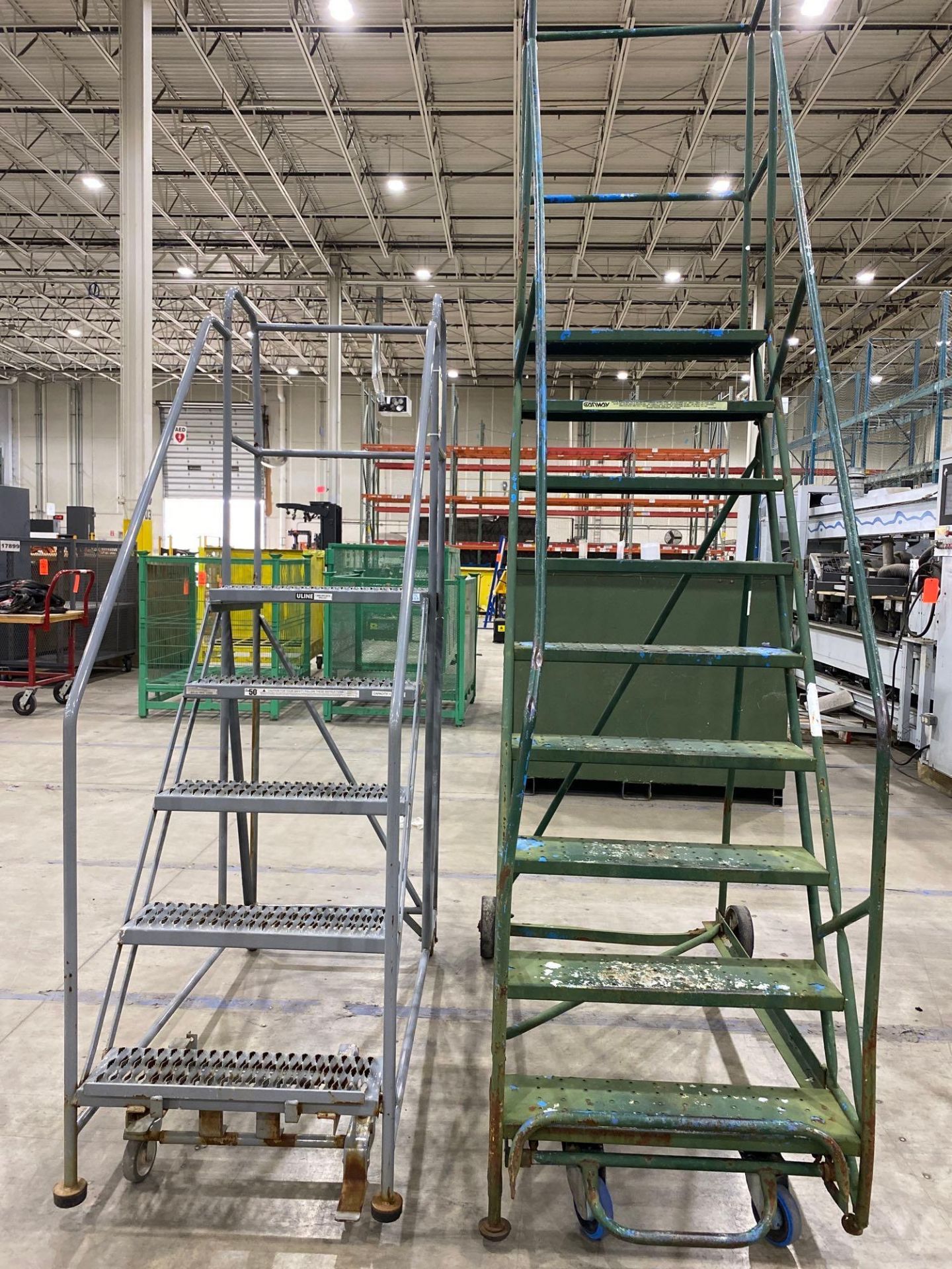 Assorted Rolling Ladder Platforms
