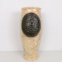 A 1950s Czechoslovakian pottery vase, 40 cm high