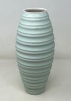 An Emily Myers lantern vase, impressed mark to base, 30 cm high