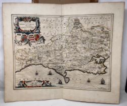 Jan Jansson, map of Dorset, 1650, 49.5 x 58 cm Provenance: From the collection of David Beaton,