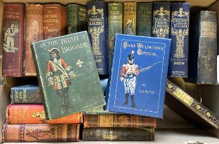 A collection of George Arthur Henty books, all with pictorial cloth bindings, including In The Irish