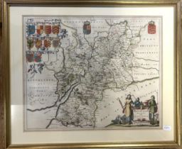 A map of Gloucestershire, by Caricta Borealis Vulgo, 42 x 50 cm, and a map of Somersetshire, 31 x 47