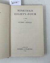 Orwell (George), Nineteen Eighty-Four, Secker & Warburg 1949, cloth, spine faded and foxed, cloth