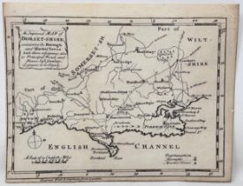 John Cowley, map of Dorset, 1744, 15 x 19 cm Provenance: From the collection of David Beaton,