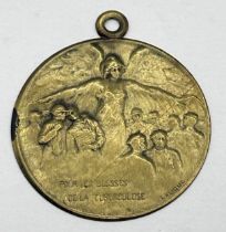 A René Lalique (French 1860-1945) WWI Pour Les Blesses De La Tuberculose brass medal,