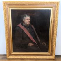 C Hood James, portrait of a gentleman wearing a robe, pastel, signed and dated 1890, 100 x 86 cm