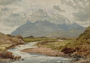 Bernard Eyre Walker (Scottish 1886-1972), a Scottish landscape, watercolour, signed and dated