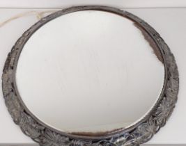 An Art Nouveau style mirrored cake plateau, 54 cm diameter