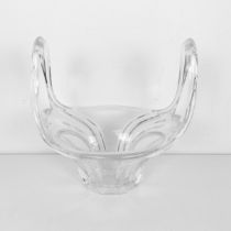 An Art Glass twin handled vase, by Cristalleries De Vannes Le Chatel, France, 30 cm high