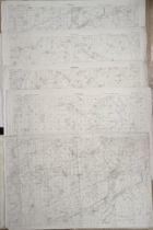 A group of France WWI maps, including Bray sur Somme and Amiens, all unframed, and a 19th century