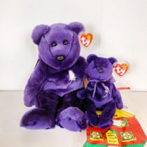 A TY Princess Diana beanie baby, a buddy, and other assorted TY beanie babies (4 boxes) Mixed